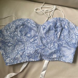 Corset top blue lace